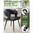 19"H Upholstered Faux Leather Kitchen Dining Armchair -1364174531-1365034754