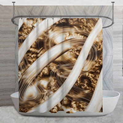 Flow Shower Curtain -  Abstract Bathroom Decor Modern