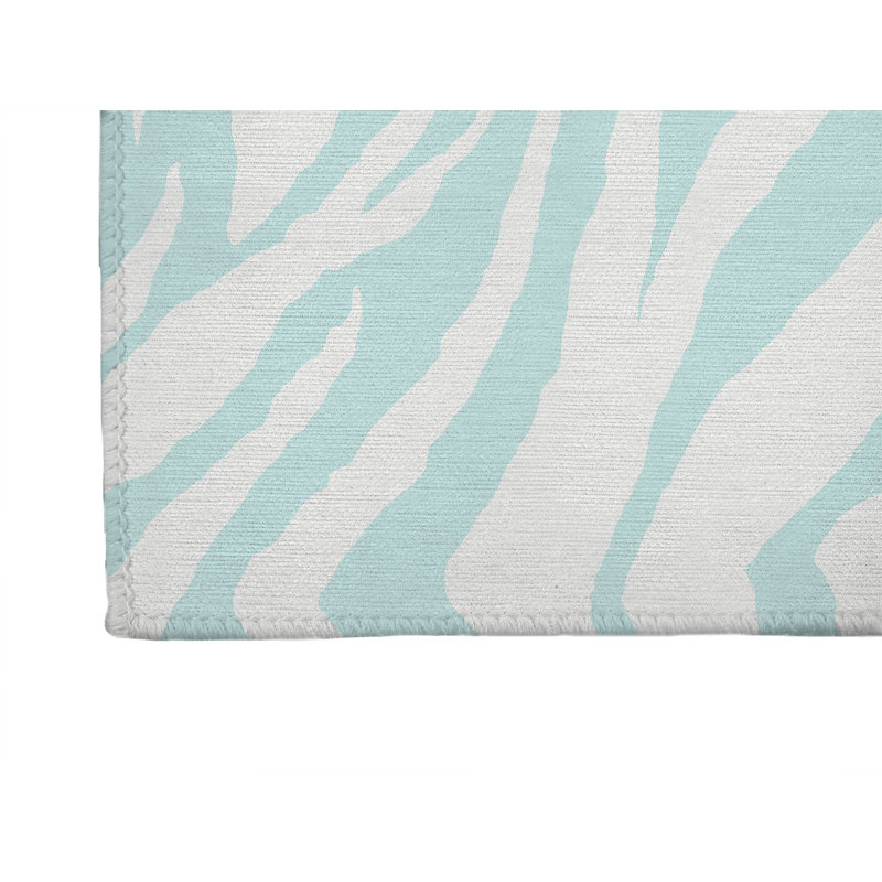 Zebra Patch Non-Slip Outdoor Rug, Runner 2'6" x 8'