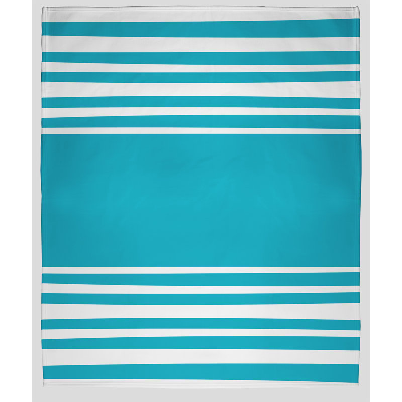 Jeté en molleton Stripe A Balance, Bleu, L 50 po x L 60 po, 1.85