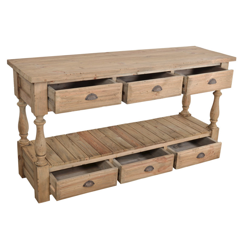 Console en bois massif 63 po Clarkston