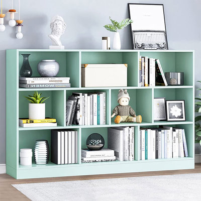 Bibliothèque en bois avec tablette ouverte