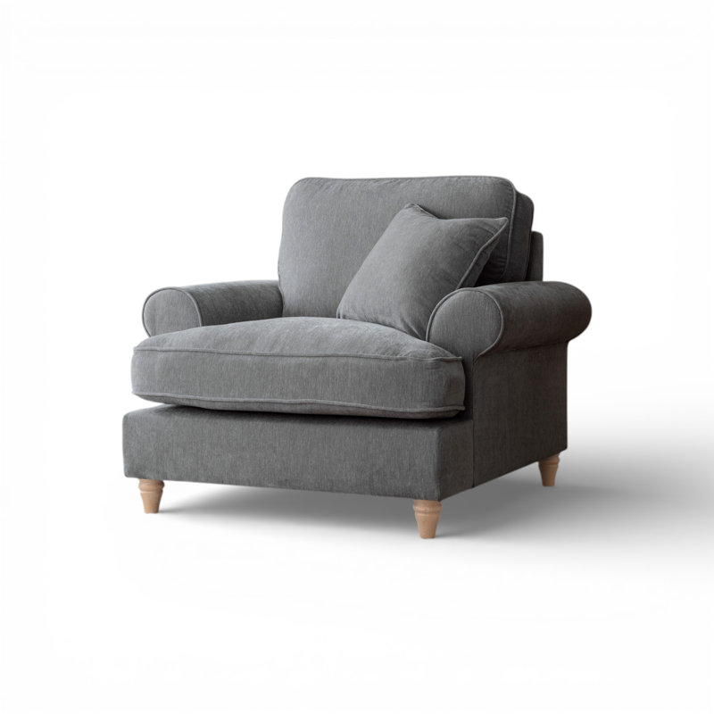 Longfellow Upholstered Armchair, Charcoal
