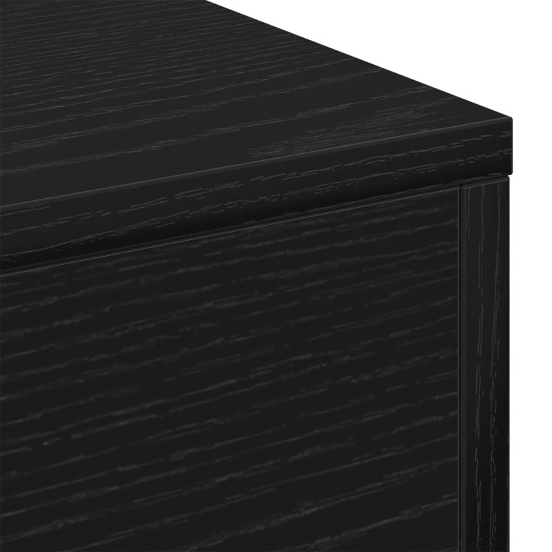 Alleyne Pedestal Coffee Table, Black Oak