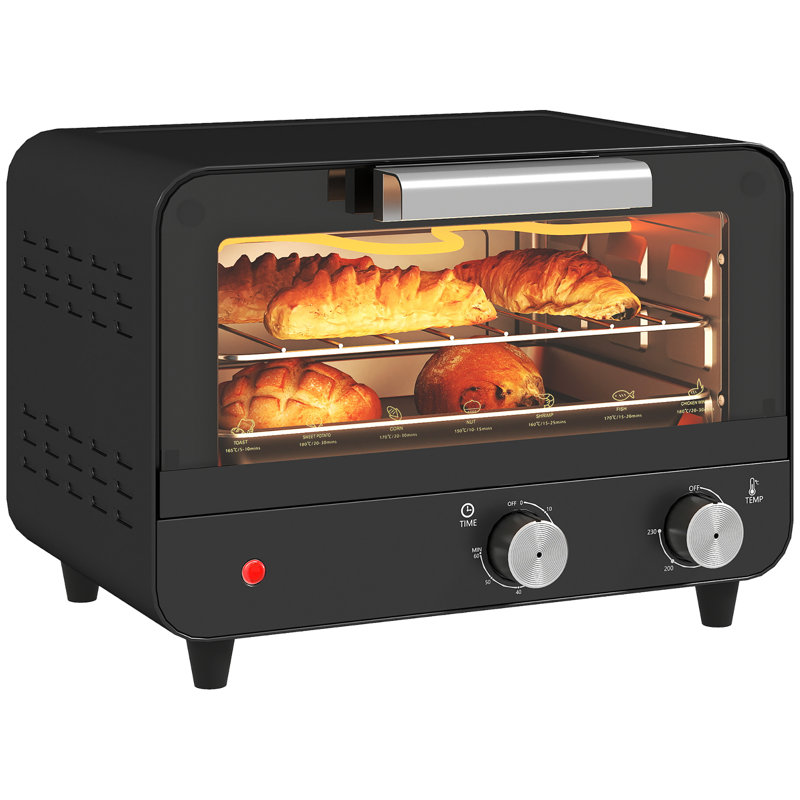 HOMCOM Toaster Oven, Black