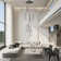 10 - Light Unique Rectangle LED Dimmable Pendant Long Staircase Chandelier