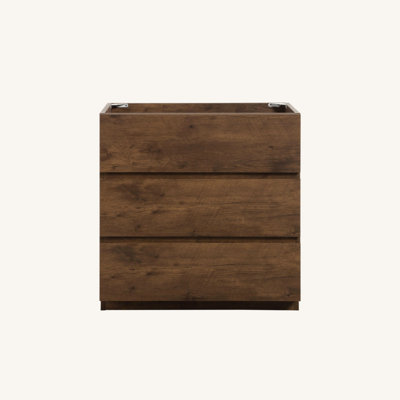 Floor Cabinet WITHOUT Basin, With Three Drawers, Pre-Assembled