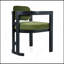 Chaise de salle à manger intérieure en bois rembourrée (ensemble de 2)