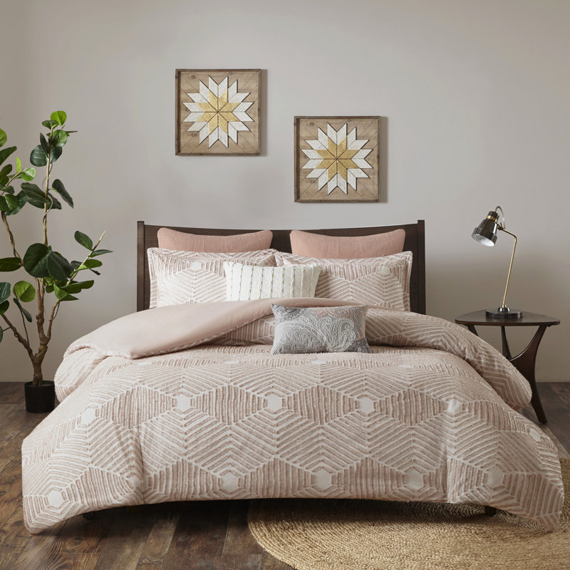 Cotton Comforter Blush - Breathable & Fashionable Shabby Chic Fabric, Full Comforter