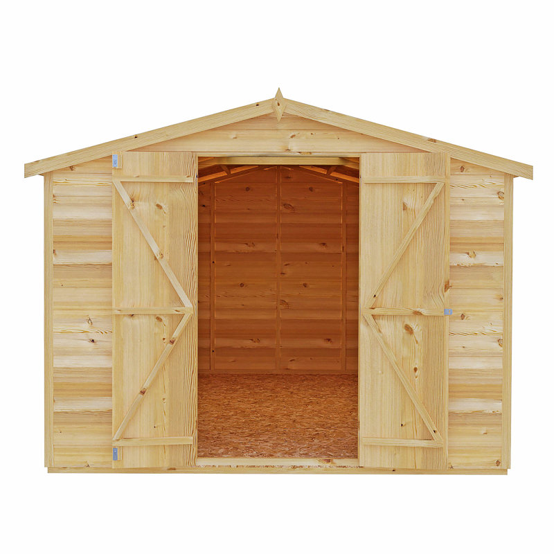Garden Value 8 ft. W x 12 ft. D Windowless Overlap Shed