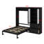 Lit escamotable multifonctionnel avec armoire de rangement réversible et tiroirs-1385835699