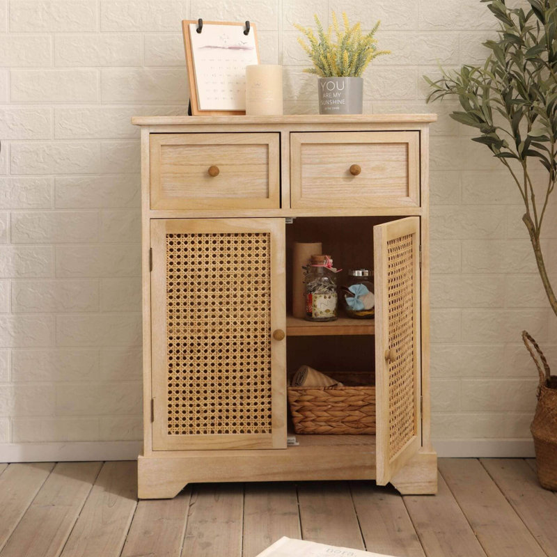 Aagot Fully Assembled Solid Wood 2 Door Cabinet