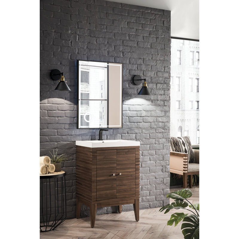 Linden 24'' W Single Vanity, Mid-Century Walnut