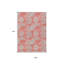 Tapis intérieur lavable à pois ivoire 9 pi x 12 pi saumon