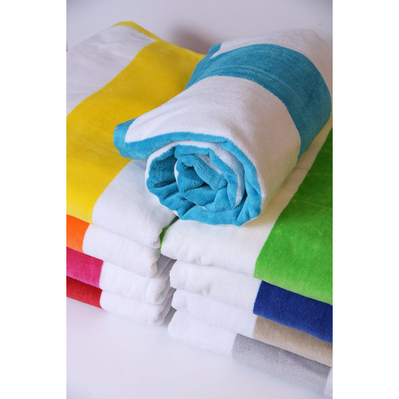 100% Cotton Midweight Beach Towel, Silver
