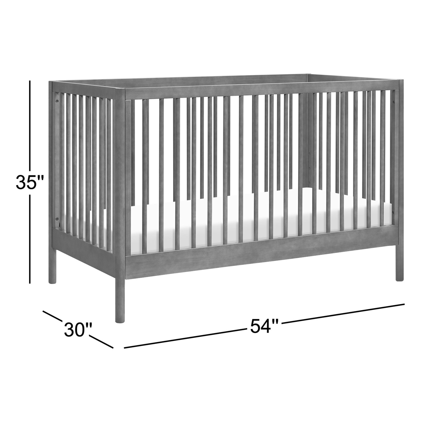 Birdie Pine 3-in-1 Convertible Crib, Walnut