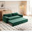 3-in-1 Convertible Queen Pull Out Sofa Bed, 66" Velvet Sleeper Sofa with Side Storage for Home Apartment Office-1333467505