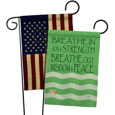 Double Sided 18.5'' H x 13'' W Polyester Independence Day Garden Flag