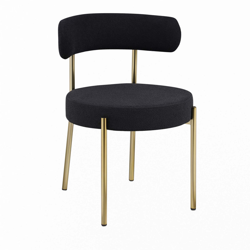 Ensemble de 2 chaises de salle à manger Woker Furniture, Doré, Noir