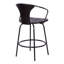 Swivel Counter Stool with Metal Frame-1071342606