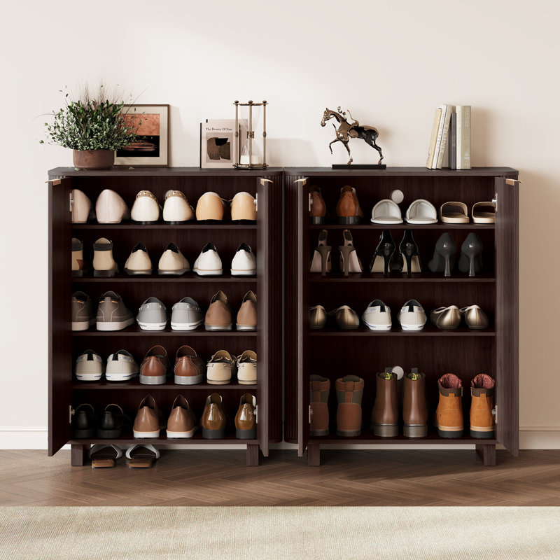 Armoire à chaussures 31,5 po à 5 niveaux, Noir