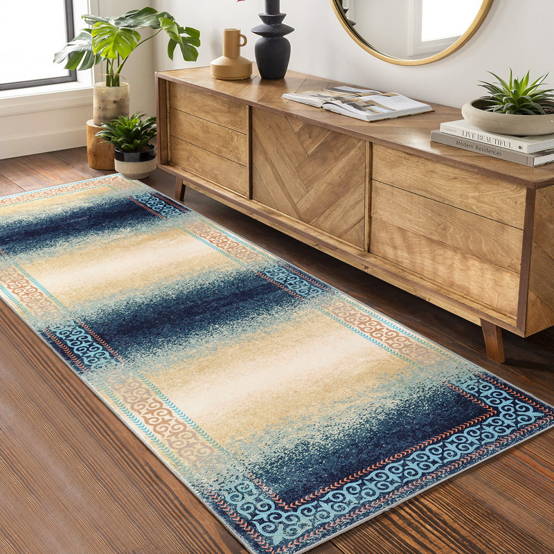 Jonce Washable Geometric Indoor Rug, Runner 2' x 6'