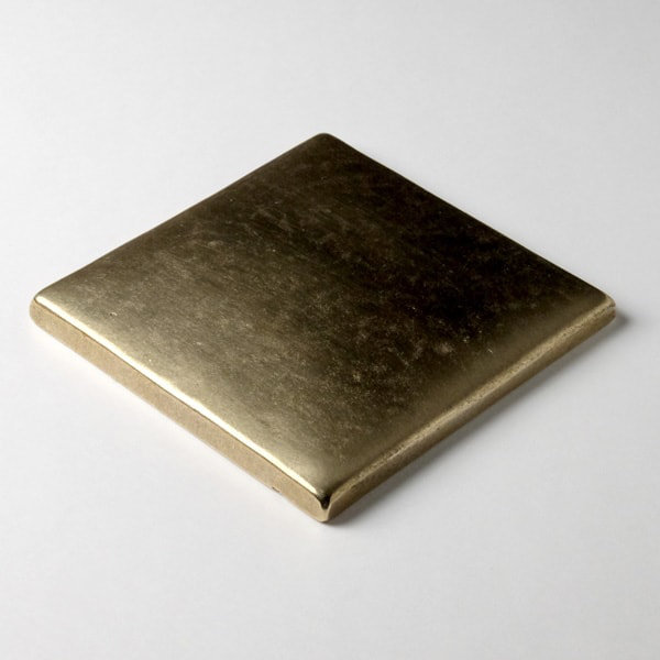 Carreau décoratif en métal 3 po x 3 po Cabochon, Bronze traditionnel
