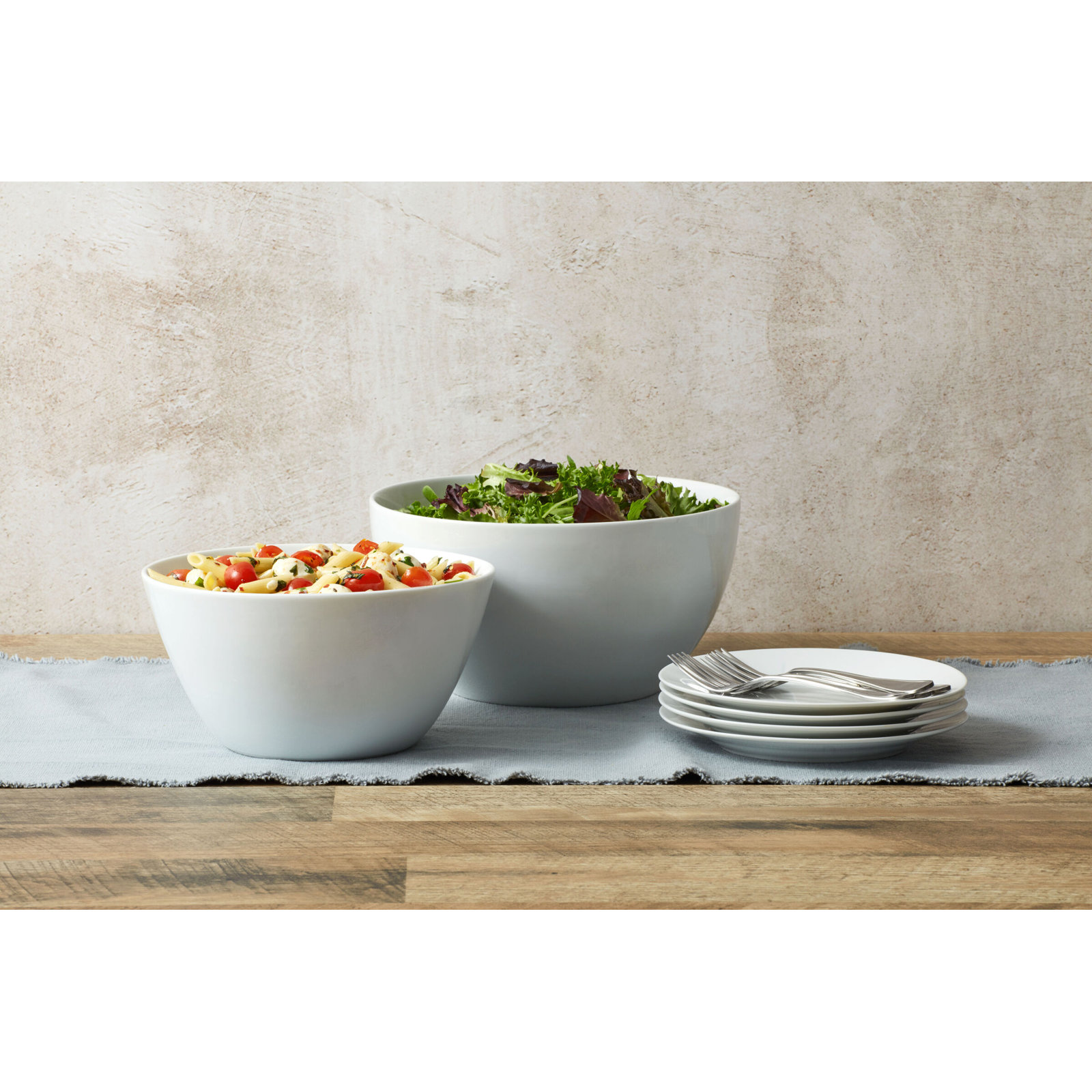 Everyday White 2-Piece Bowl Set