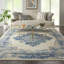 Tapis oriental bleu / ivoire Burnie-459714270