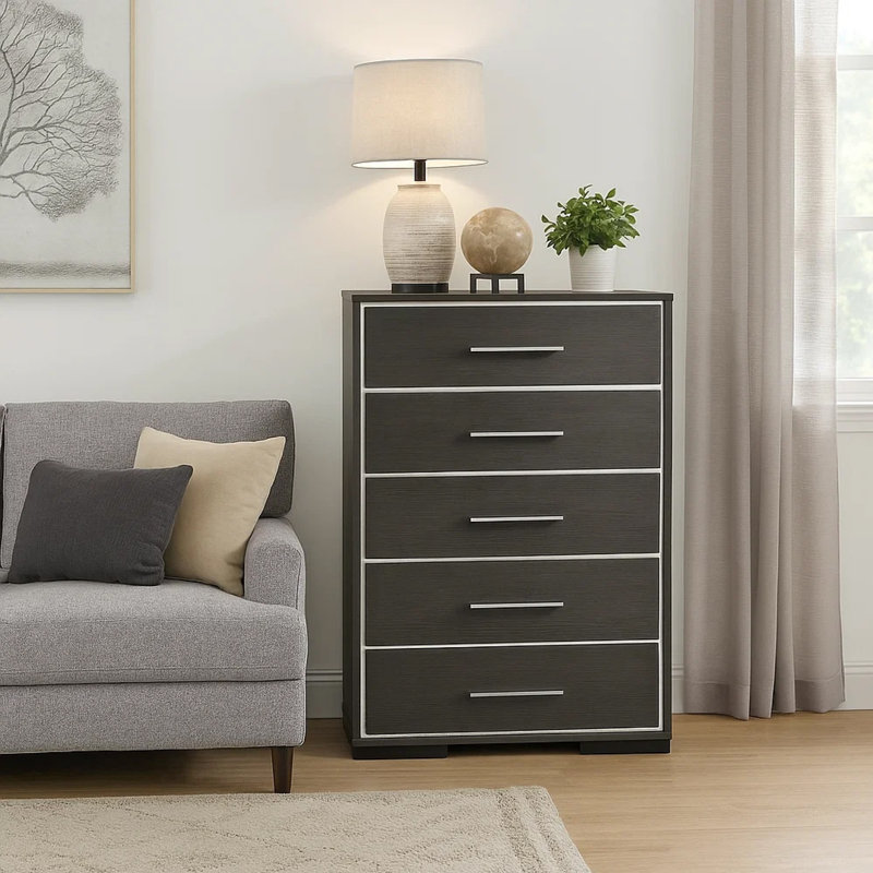Audronė 34 " W 5 - Drawer Dresser