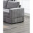 6Pc Modular - Modern Suede Fabric Graphite Color Back Sectional Granite Cushion