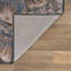 Tapis bleu marine en polyester lavable à la machine Botanical Bloom-1677599131-1677599135