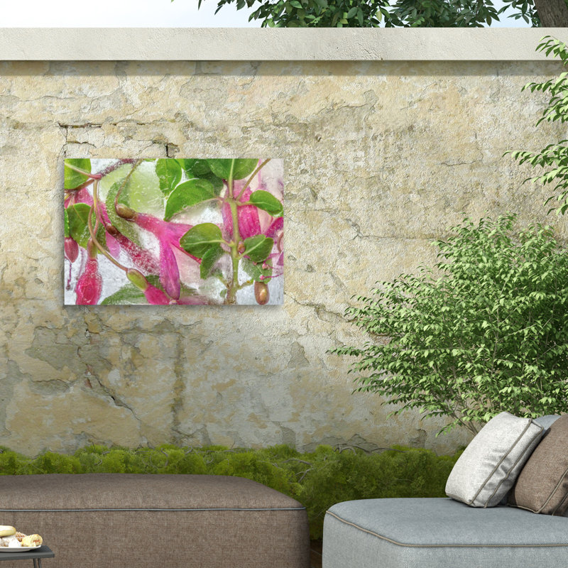 Toile d'extérieur fuchsia Mandy Disher, H 30 po x l 47 po