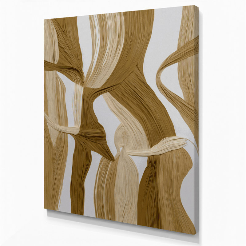Abstrait, art figuratif brun sur toile 30