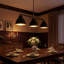 Luminaire suspendu pour îlot de cuisine 3 lumières