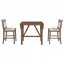 Ensemble de salle à manger extensible à abattants avec 2 chaises, idéal pour les petits espaces et les décors rustiques, durable et élégant