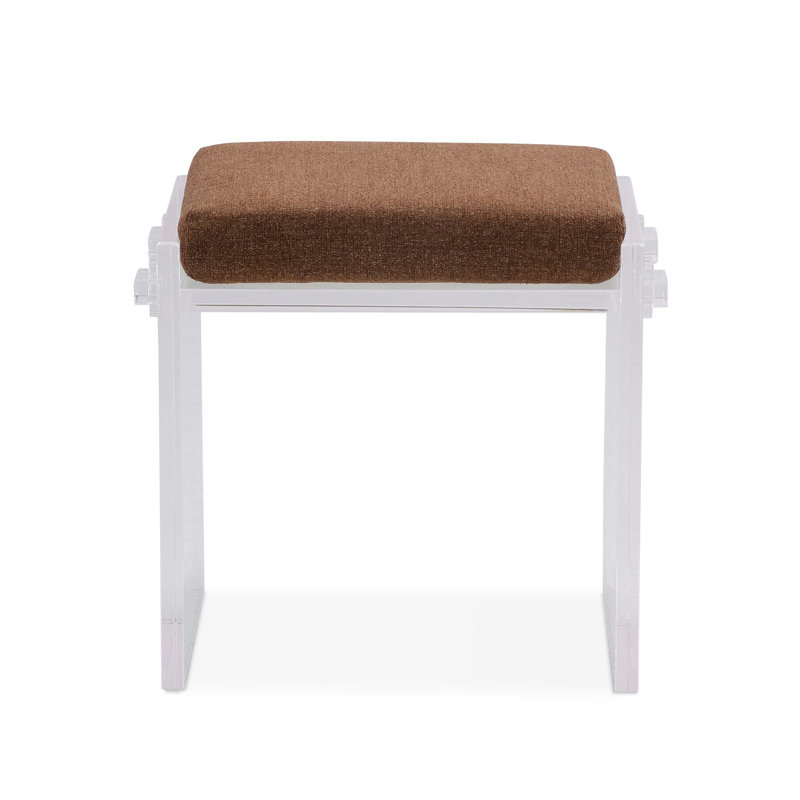 Gerrard Upholstered Accent Stool, Crypton Wayfarer Sienna