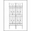 Ensemble de 4 treillis de jardin en métal 71 po x 17,7 po antirouille pour plantes grimpantes