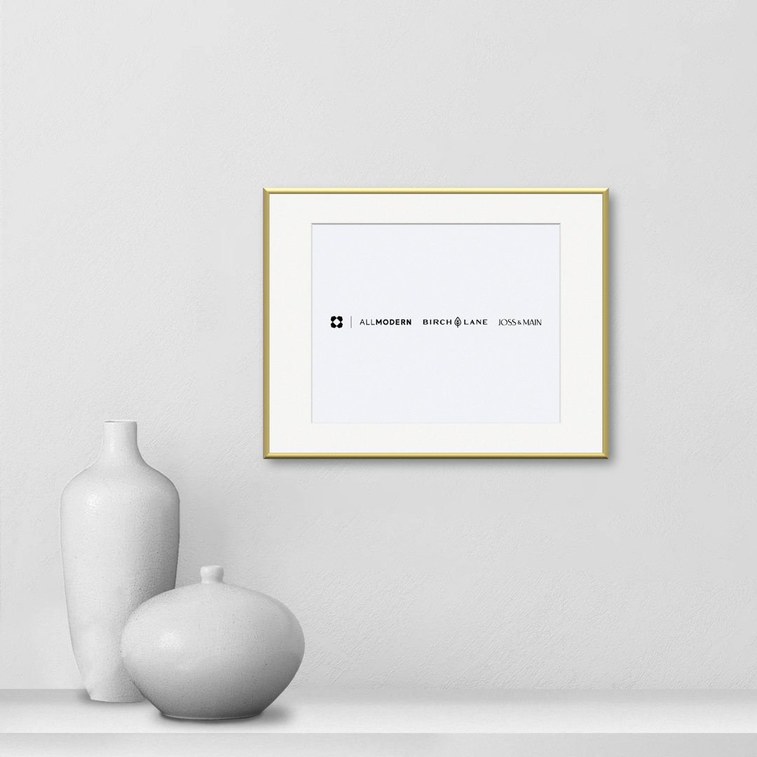 Feronia Metal Picture Frame with Mat, Gold, 10" x 8"