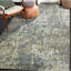 Tapis bleu noué à la main Essence-53153031