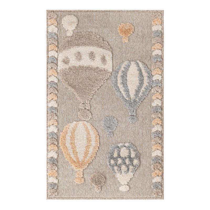 Unique Loom Balloons Whimsy Kids Rug, Rectangle 2' x 3'1"