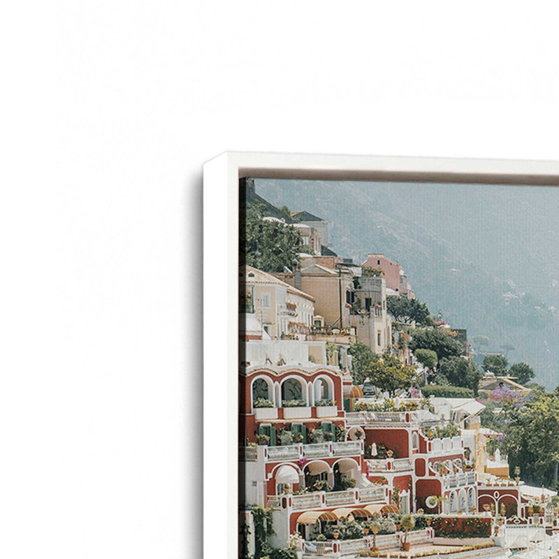Impression sur toile Positano, H 32,75 po x l 48,75 po x P 1,75 po, Cadre opaque blanc, 1
