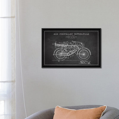 " R.E. Forman Air-Propelled Motorcycle Patent Sketch " by Aged Pixel