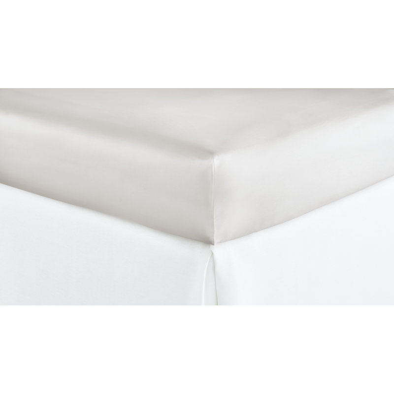 Lyric Percale Fitted Sheet, King, Platinum