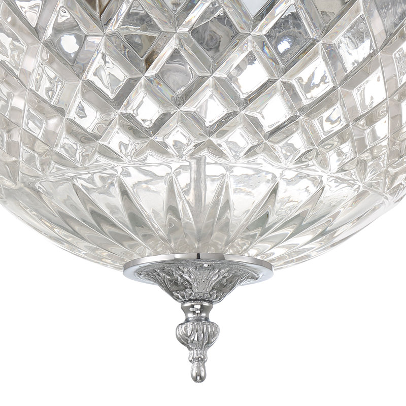 Plafonnier encastré 3 lumières Wehr, Chrome