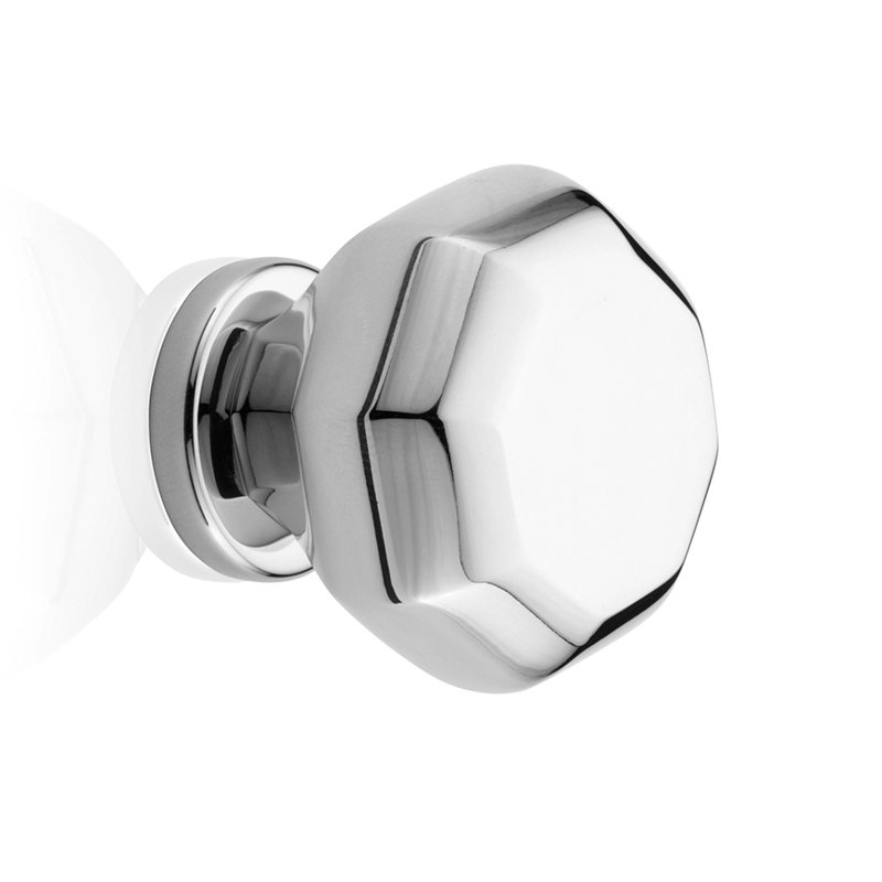 Poignée géométrique Burbridge, Chrome brillant, H 1,5 po x l 1,48 po x P 1,48 po