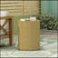 Table d'appoint cylindrique MGO, texture semblable au bois, couleur brun antique