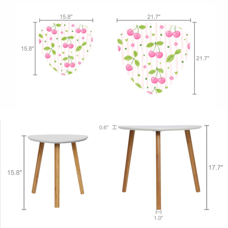 Ensemble de 2 tables basses gigognes Triangle