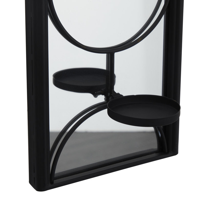 Cosmoliving By Cosmopolitan Modern Metal Wall Sconce, Black