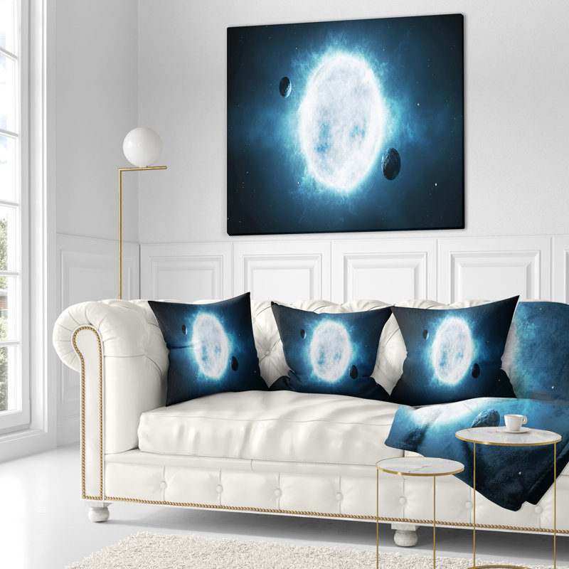 Grande étoile - Coussin imprimé abstrait, Coussin décoratif, 16 po x 1 po